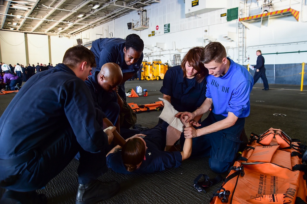 Stretcher bearer drill