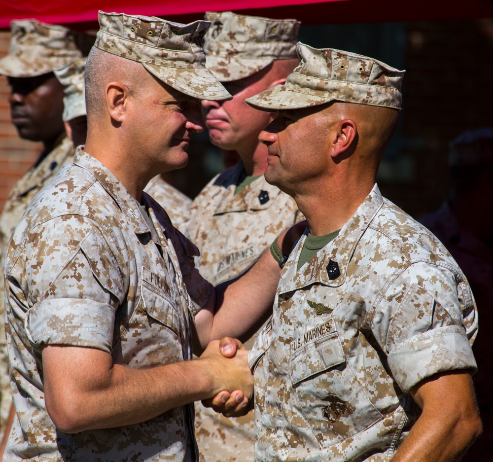 26th Marine Expeditionary Unit receives a new sergeant major