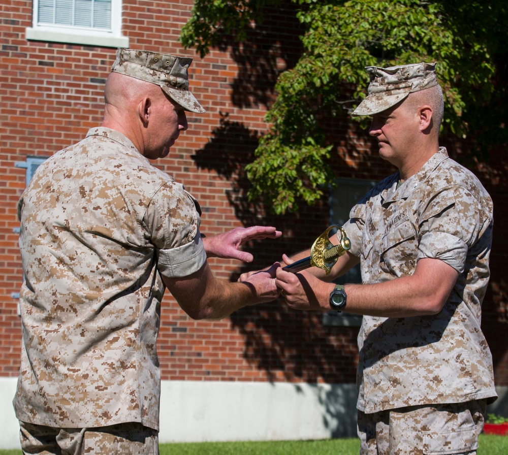 26th Marine Expeditionary Unit receives a new sergeant major