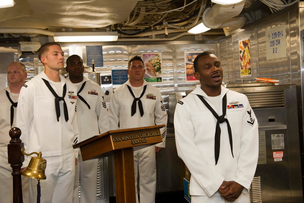 USS Winston S. Churchill 9/11 remembrance ceremony