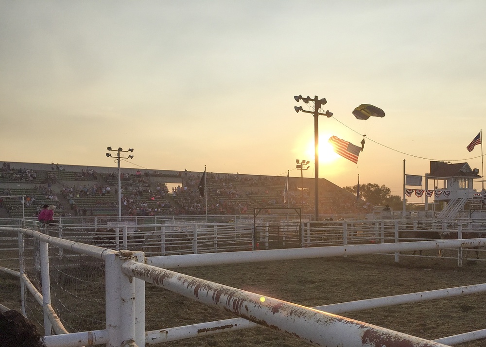 DVIDS Images Leap Frog landing during Utah State Fair Rodeo [Image