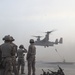 U.S. Marines fast rope from MV-22s in Southwest Asia