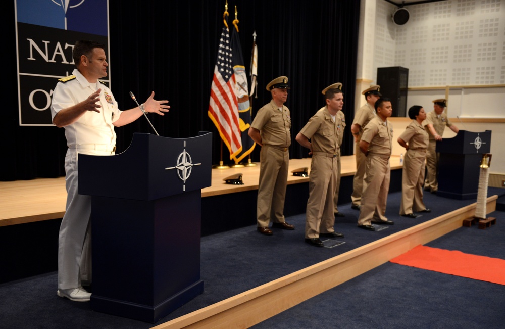 Navy pinning ceremony