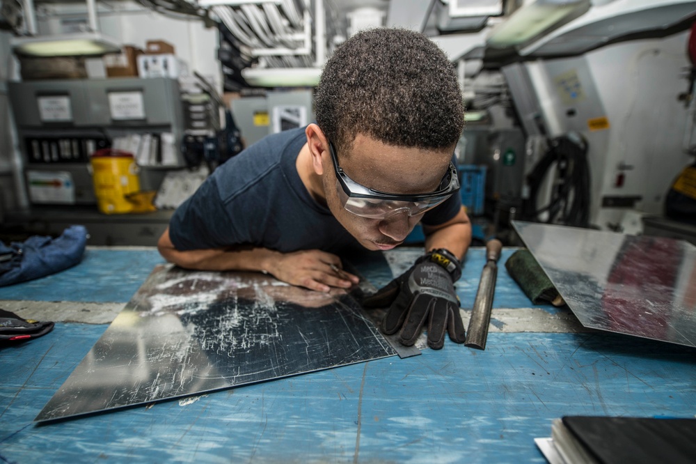 USS Essex airframe shop operations
