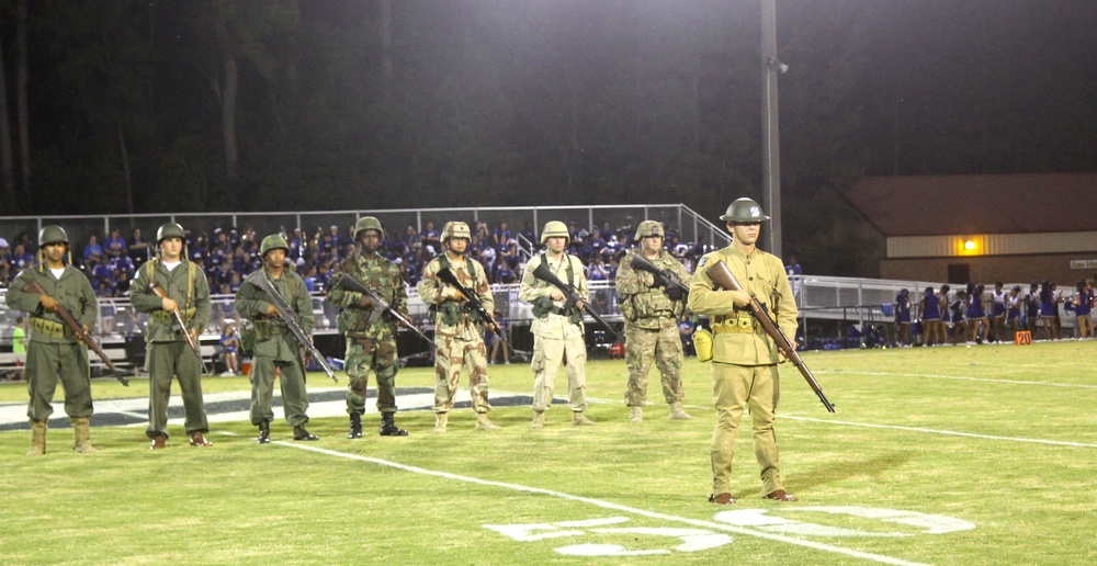 Marne Soldiers participate in Military Appreciation, Patriot Day football game