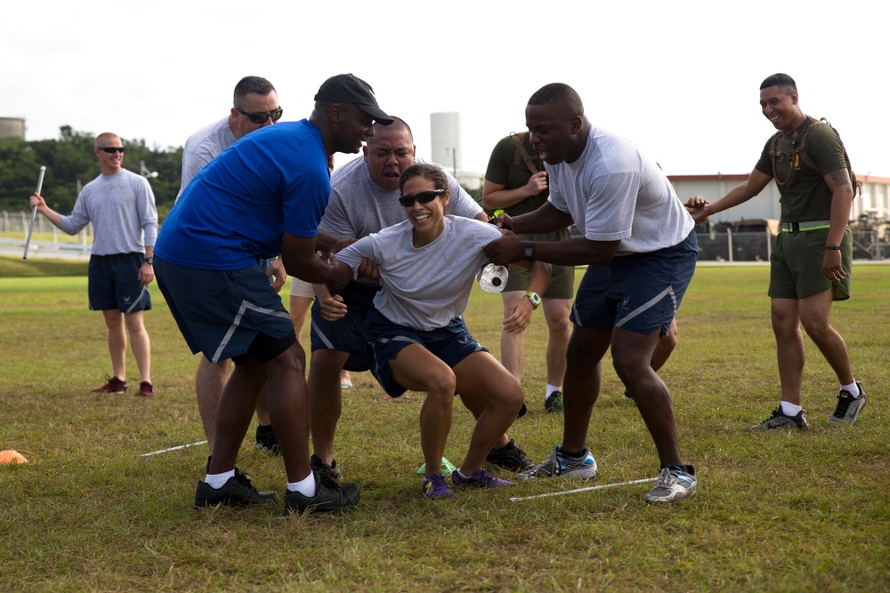 Friendly competition fosters camaraderie between Marines, airmen