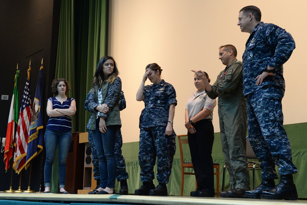 Group discussion at Naval Support Activity Naples