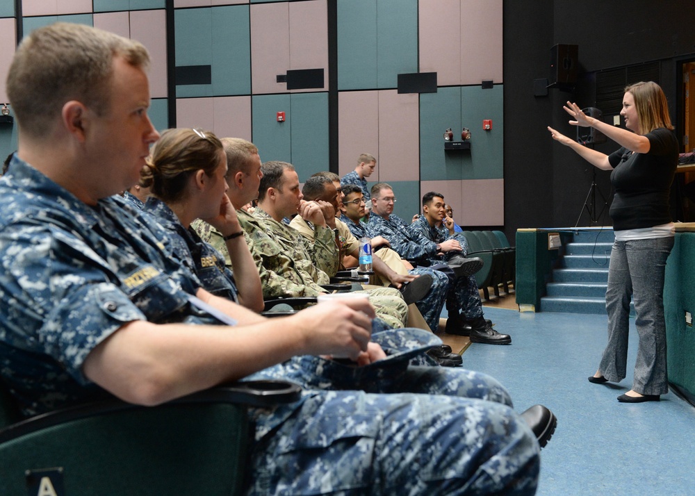 Group discussion at Naval Support Activity Naples