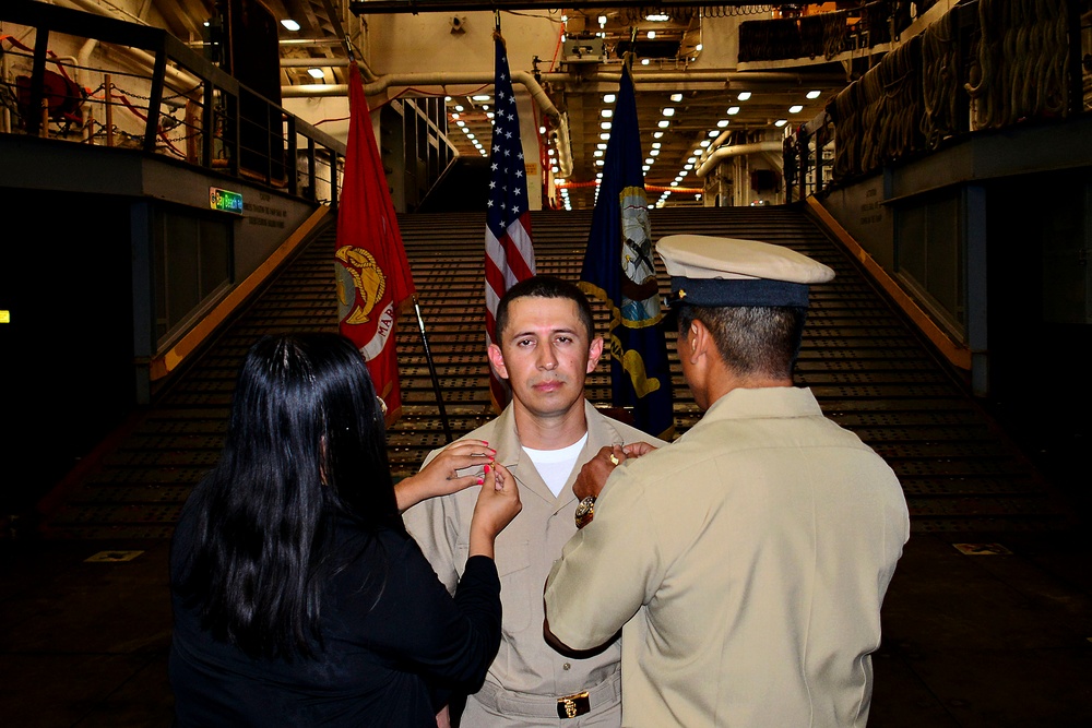 USS Green Bay pinning ceremony