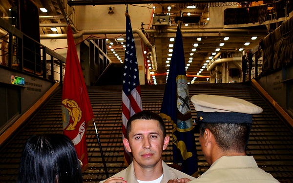 USS Green Bay pinning ceremony