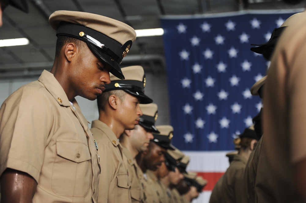 USS Theodore Roosevelt chief pinning ceremony