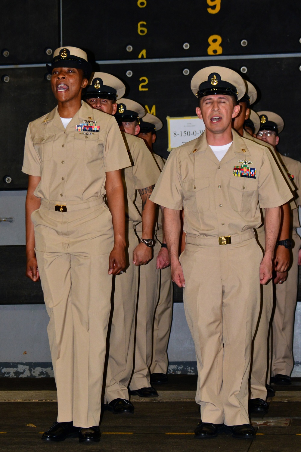 USS Green Bay pinning ceremony