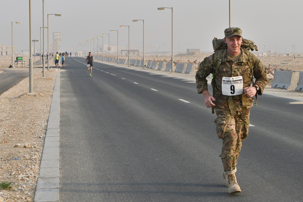 Keeping a running tradition alive: Al Udeid completes 2015 Air Force Marathon Forward