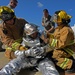 Firefighters perform training exercises to maintain readiness