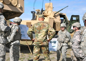 FORSCOM CSM visits 1-94th FAR at MK19 Range