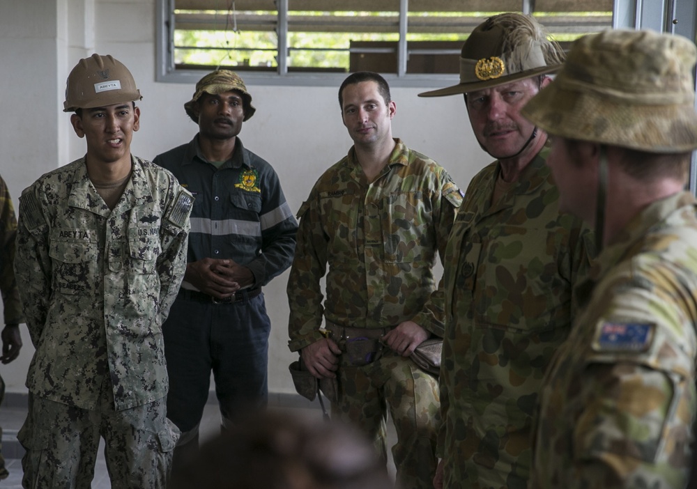 Australian Army Sergeant Major Visits Taurama Barracks