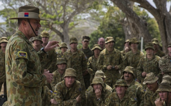 Australian Army Sergeant Major Visits Taurama Barracks