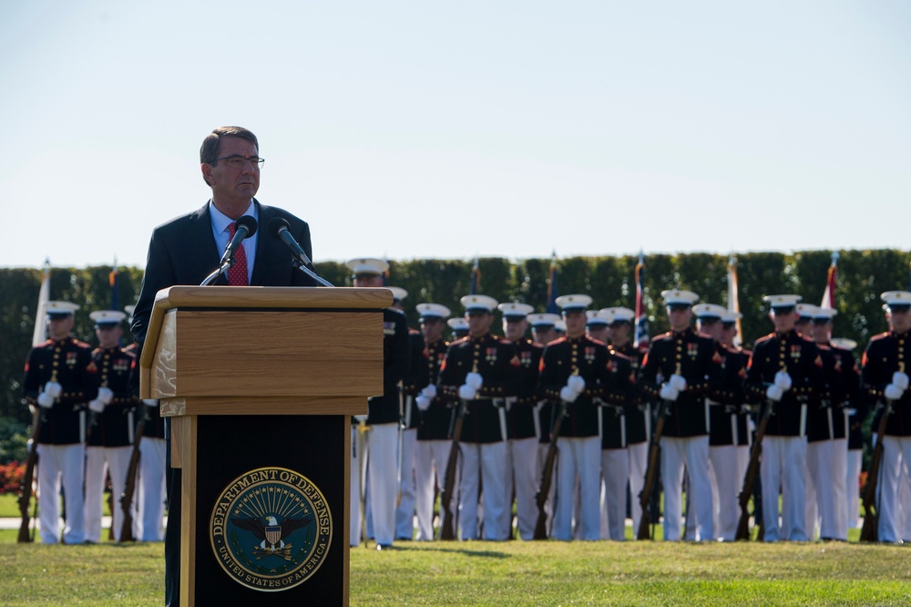 Secretary of defense attends POW/MIA Ceremony