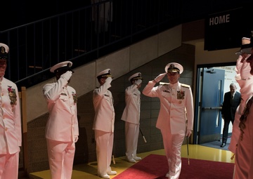 Chief of Naval Operations (CNO) Adm. Jonathan Greenert is relieved by Adm. John Richardson