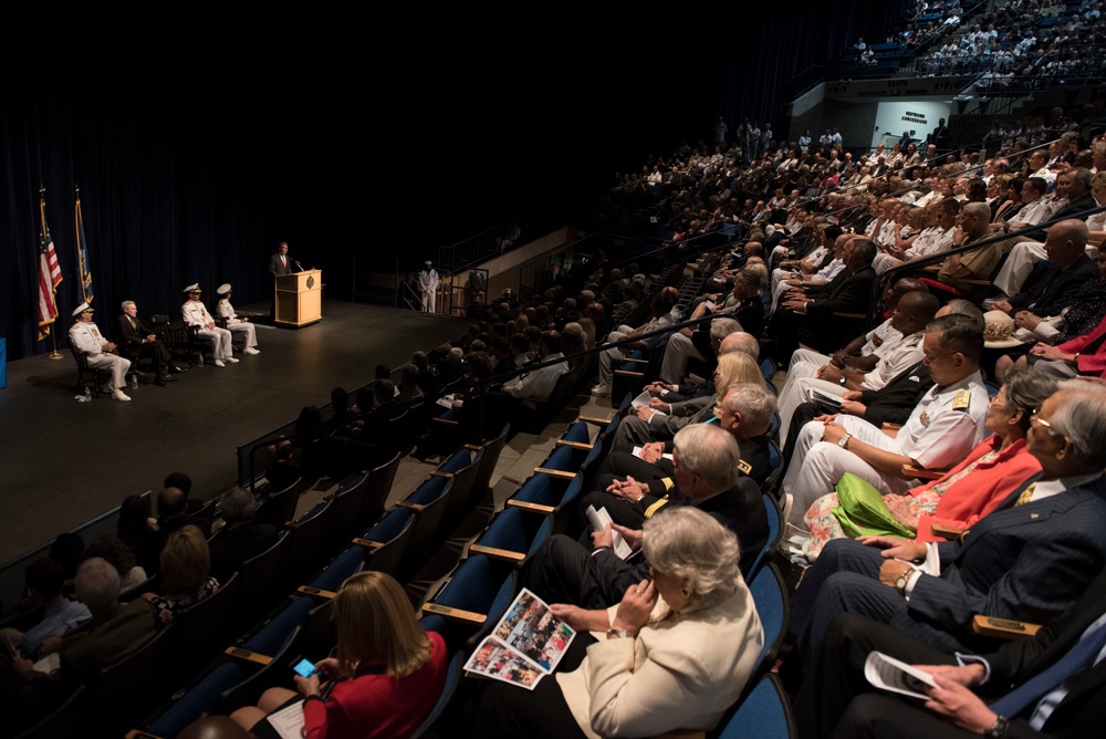 Chief of Naval Operations (CNO) Adm. Jonathan Greenert is relieved by Adm. John Richardson