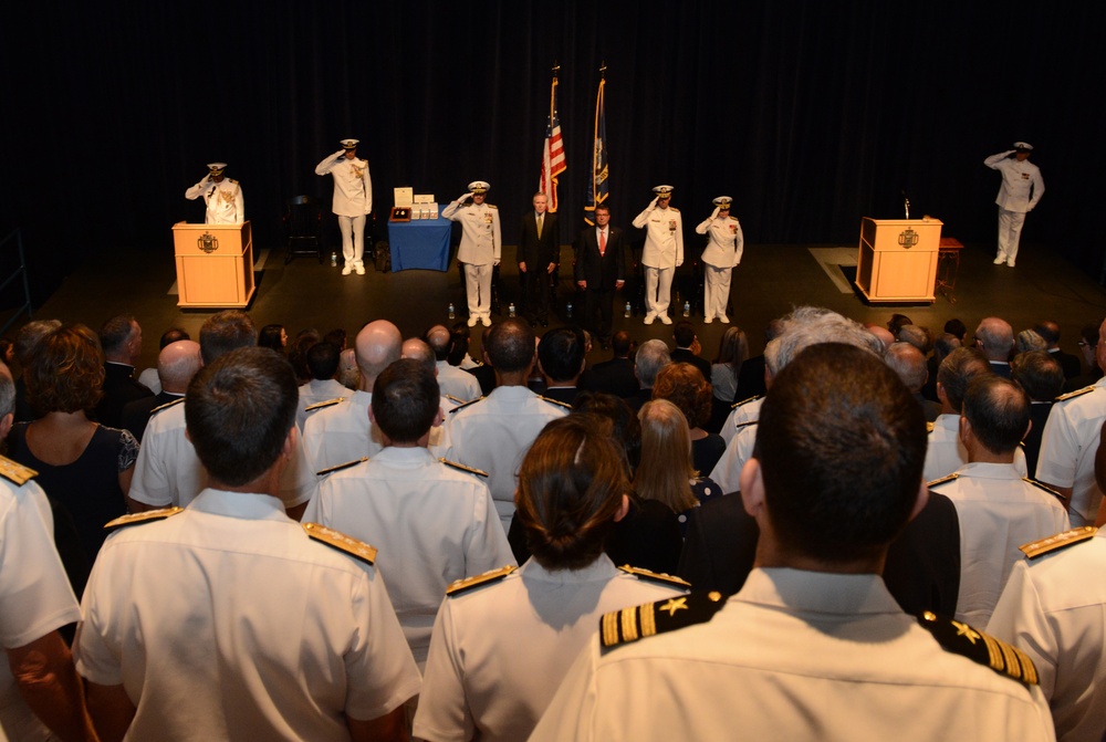 Chief of Naval Operations (CNO) Adm. Jonathan Greenert is relieved by Adm. John Richardson