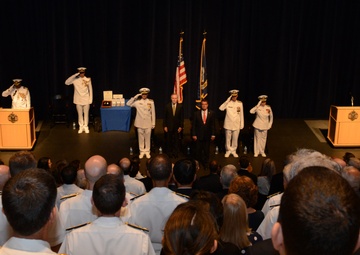 Chief of Naval Operations (CNO) Adm. Jonathan Greenert is relieved by Adm. John Richardson