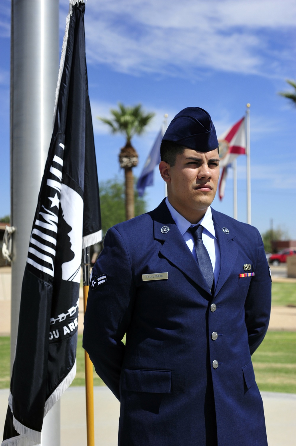 Luke Airman guards POW/MIA flag