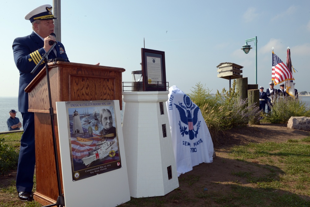 Coast Guard honors 19th century lighthouse keeper Kate Moore during memorial dedication ceremony