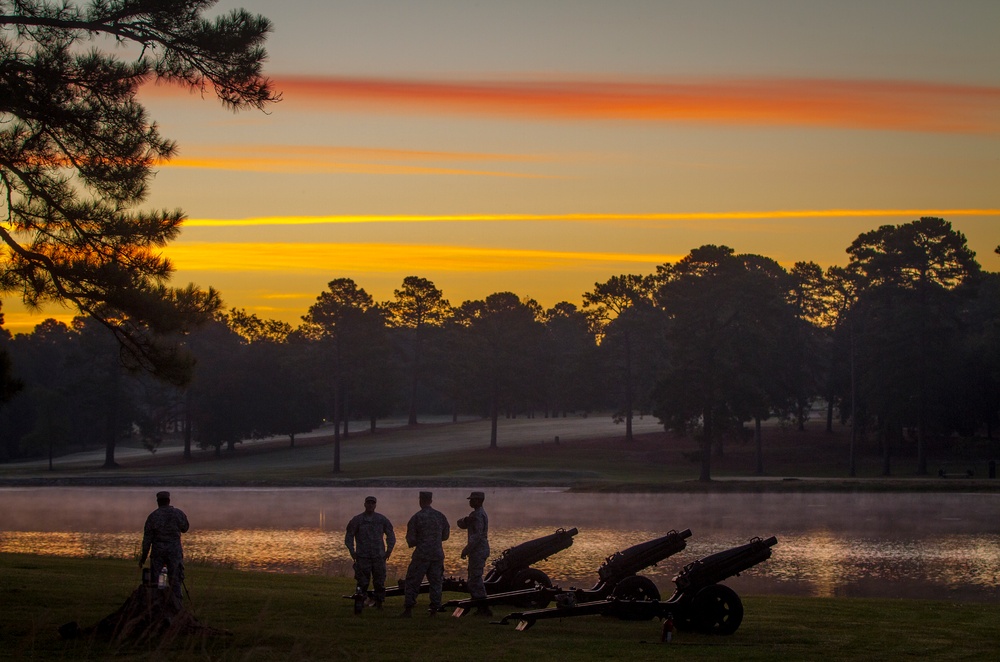 Howitzers at sunrise