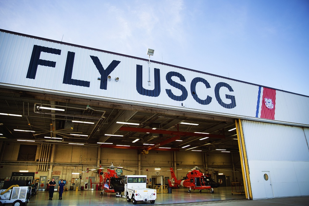 US Coast Guard Air Station Traverse City prepare for flight