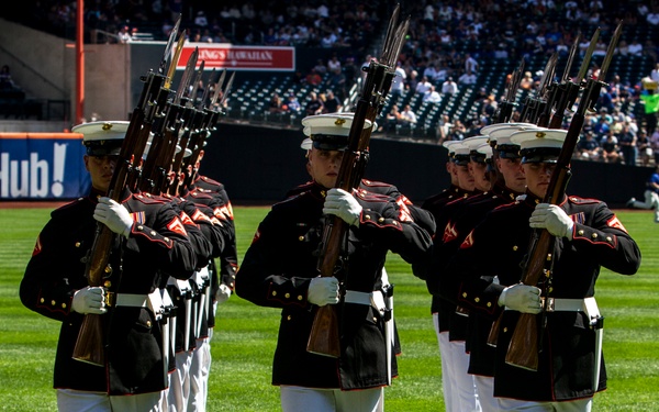 Silent Drill Platoon Performs at Citi Field