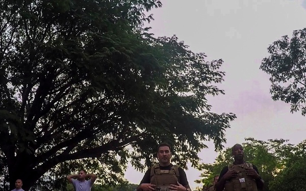 Marines in Honduras Practice Martial Arts