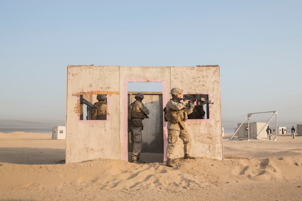 U.S. Marines train for operation in urban terrain