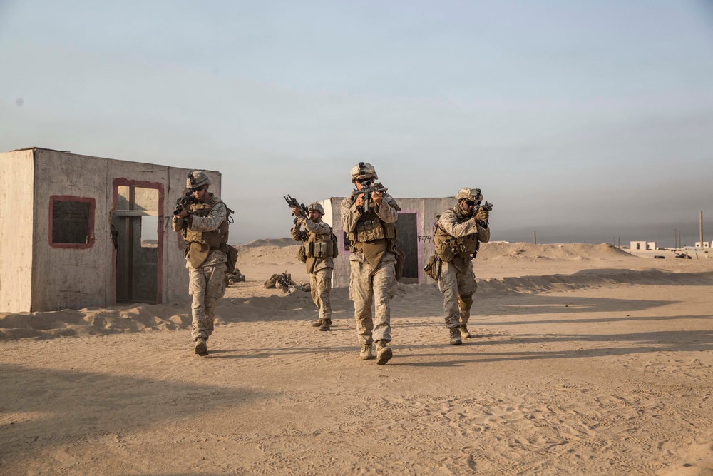 U.S. Marines train for operation in urban terrain