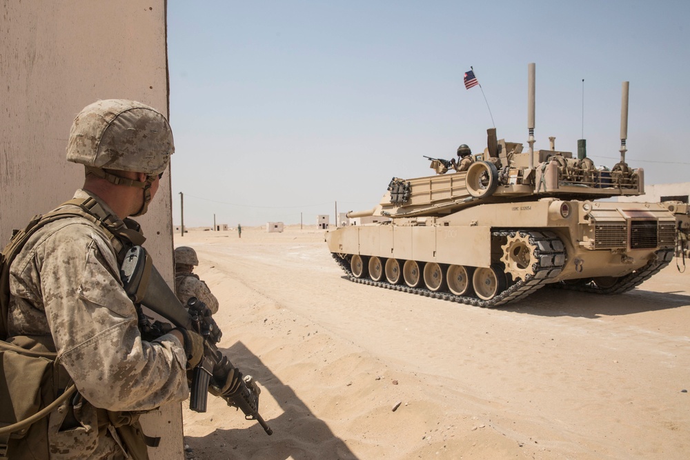 U.S. Marines train for operation in urban terrain