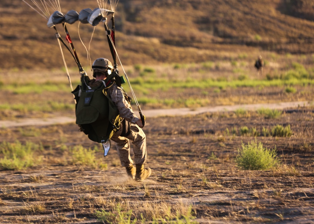 The sky is the limit; Recon conducts military freefall training