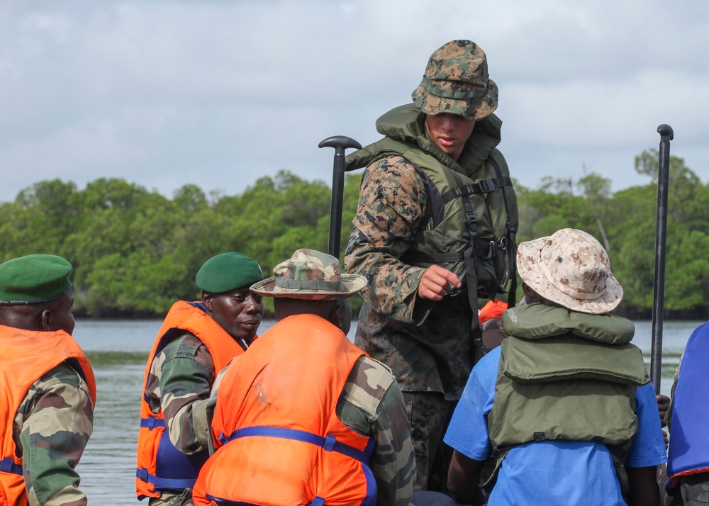 Partnership in action: U.S. Marines, Coast Guardsmen, Senegalese military refine small-boat skills