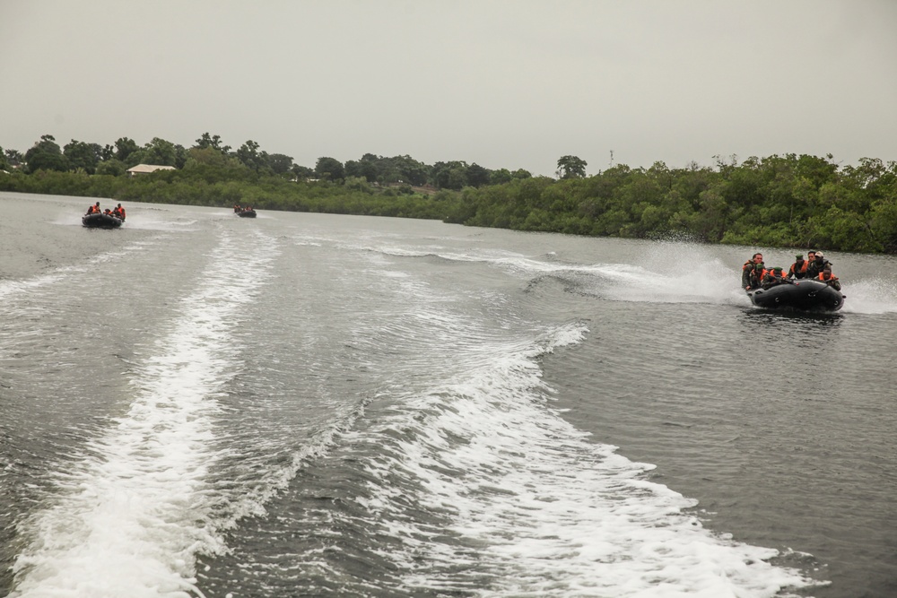 Partnership in action: U.S. Marines, Coast Guardsmen, Senegalese military refine small-boat skills