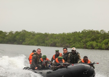 Partnership in action: U.S. Marines, Coast Guardsmen, Senegalese military refine small-boat skills