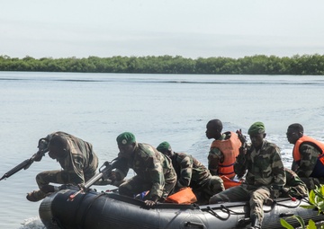 Partnership in action: U.S. Marines, Coast Guardsmen, Senegalese military refine small-boat skills