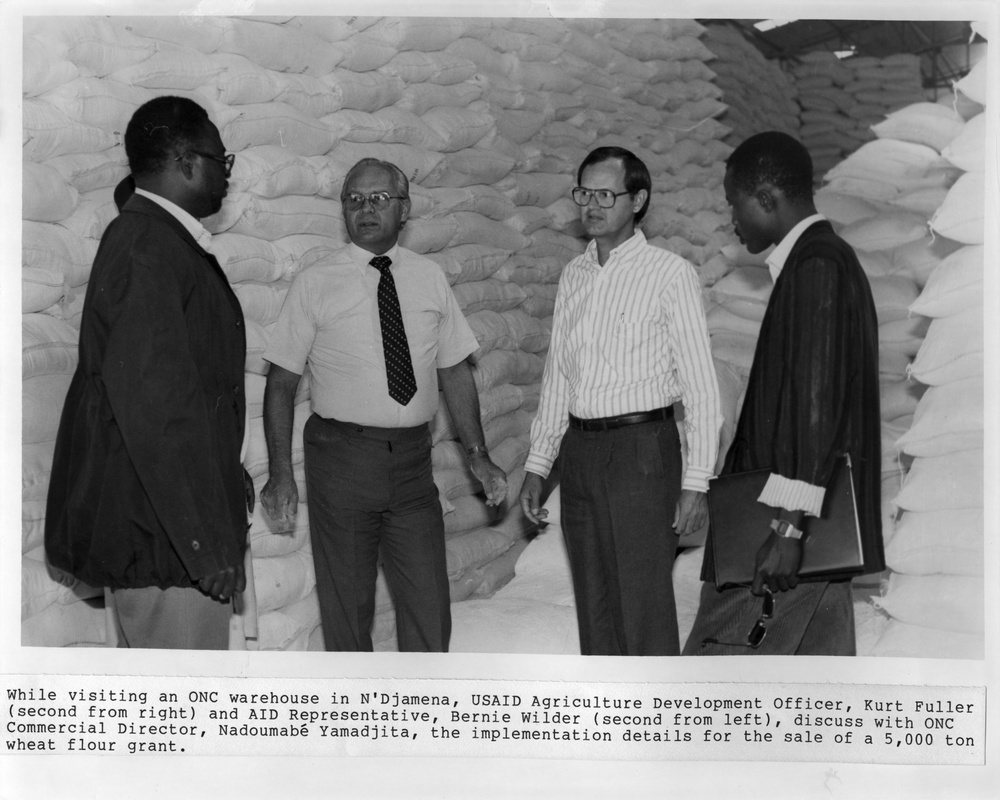 Kurt Fuller, Bernie Wilder and Nadoumabe Yamadjita at ONC Warehouse in N'Djamena, Chad