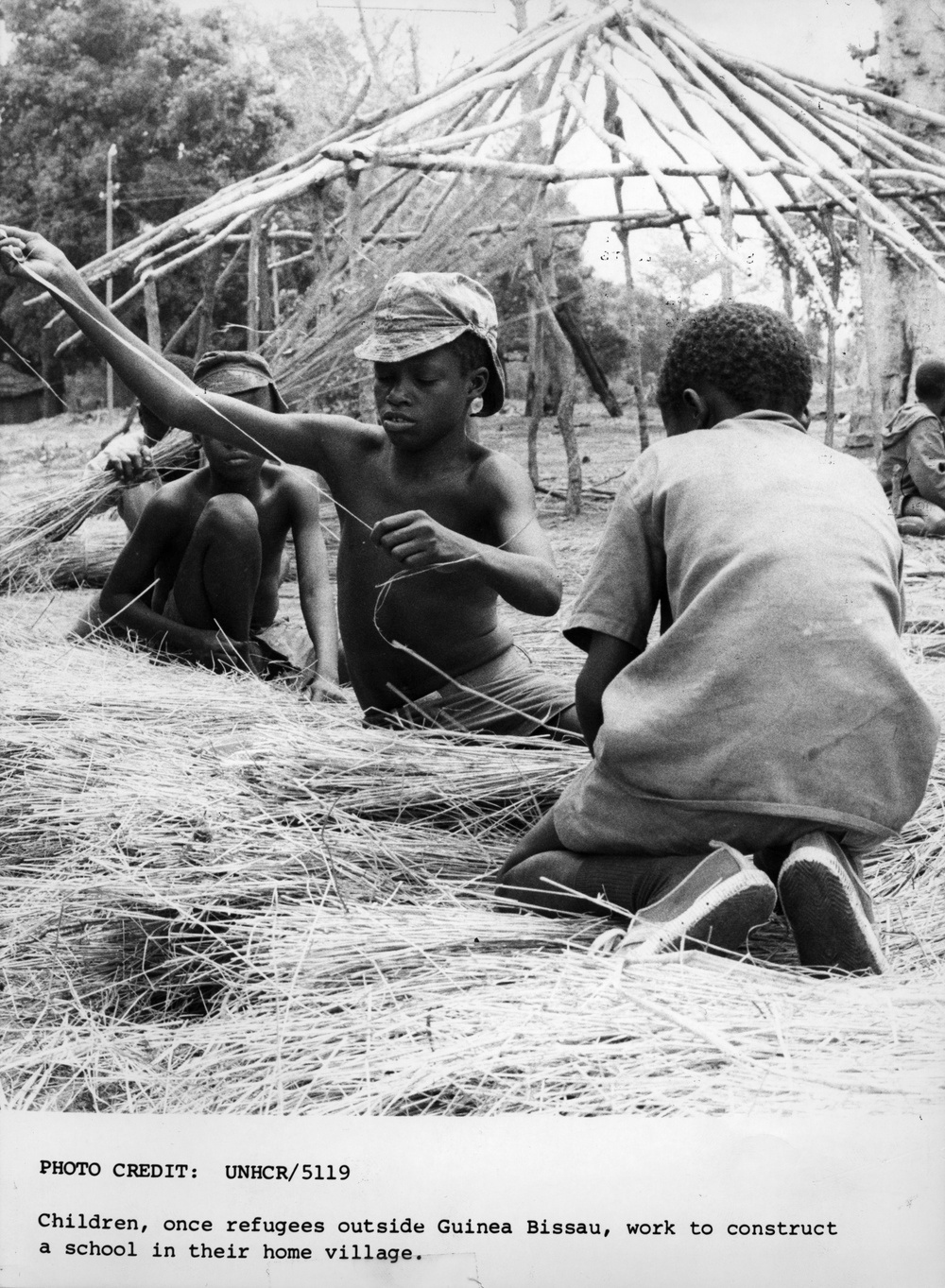 Children Workers Constructing School