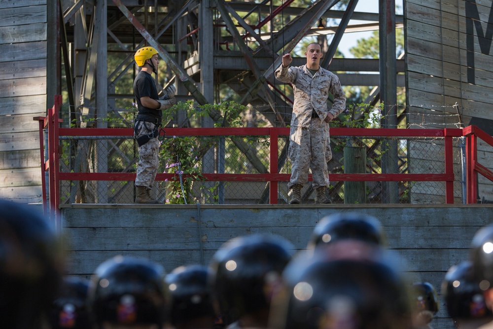 Marine recruits learn trust, confidence on Parris Island rappel tower