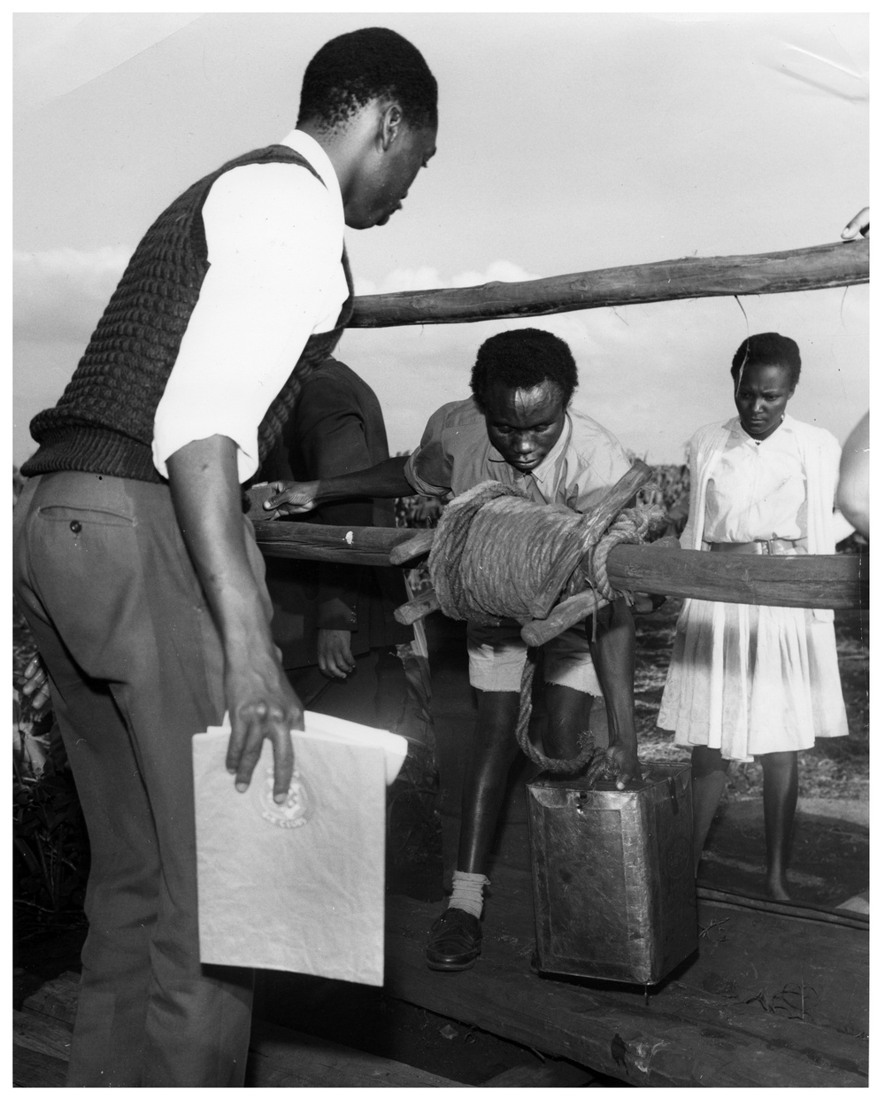 4-K Member Using Man-Made Water Well