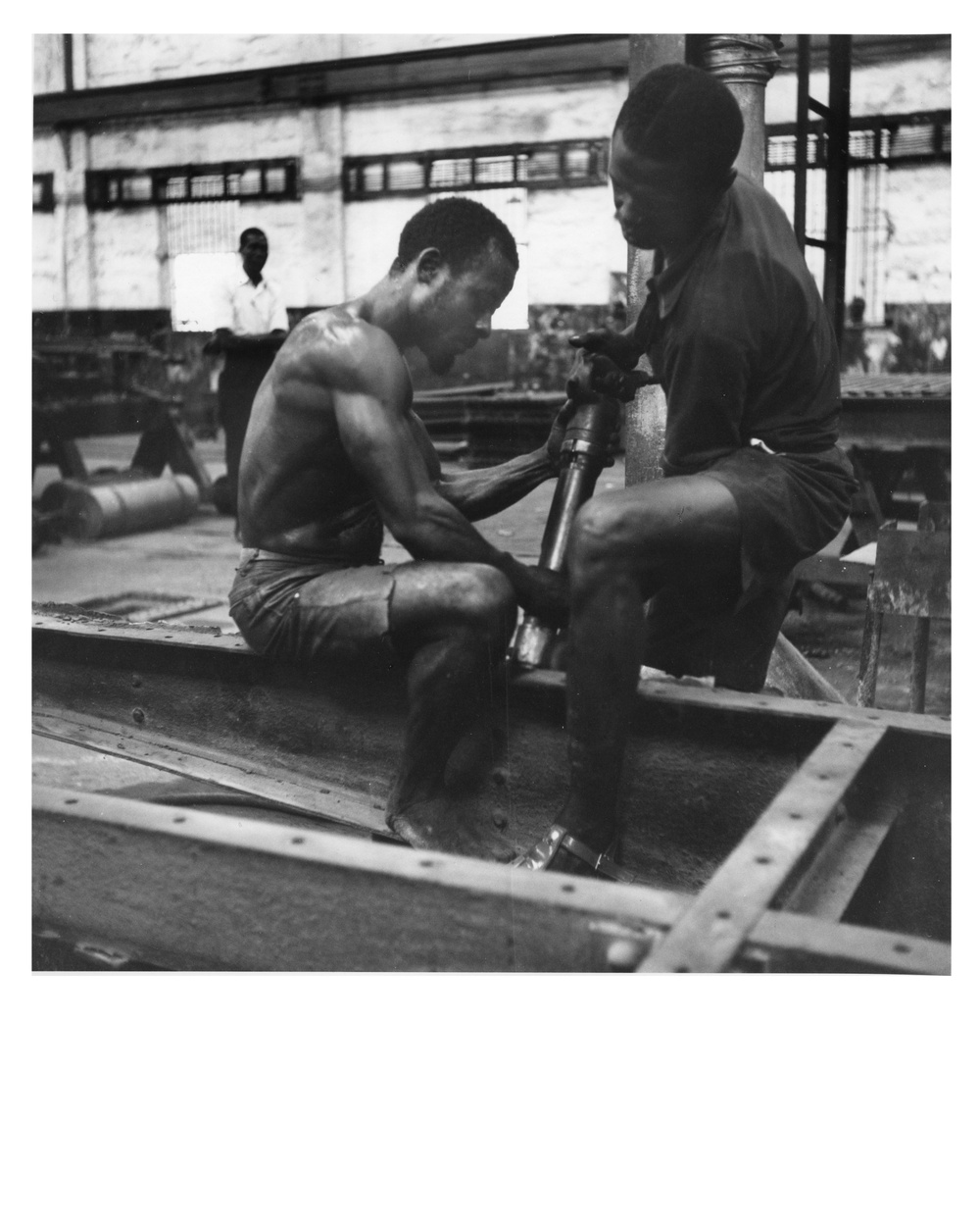 Men Repairing a Barge, Bamako, Mali