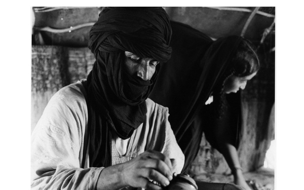 Ago Abdemou, Chief of  Lazeret Refugee Camp, Prepares Tea