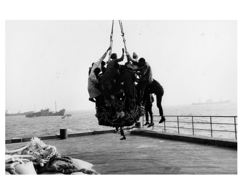 Dock Workers on Wharf