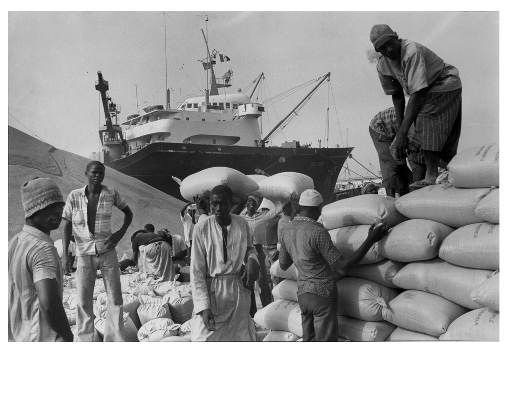 U.S. Grain Sorghum Unloaded at Dakar, Senegal