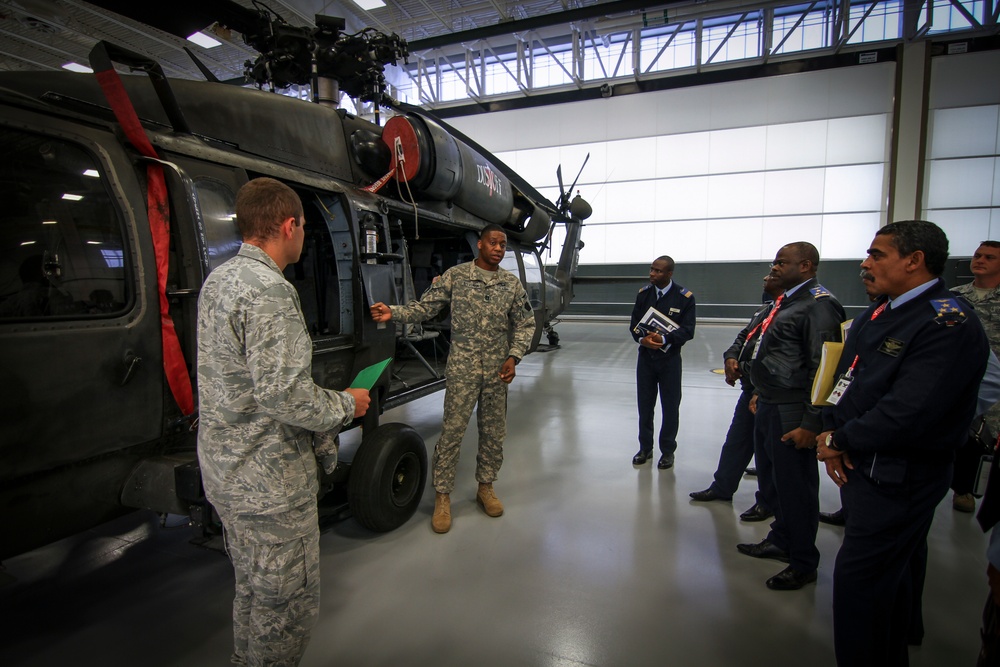 Republic of Angola officers visit Army Aviation Support Facility