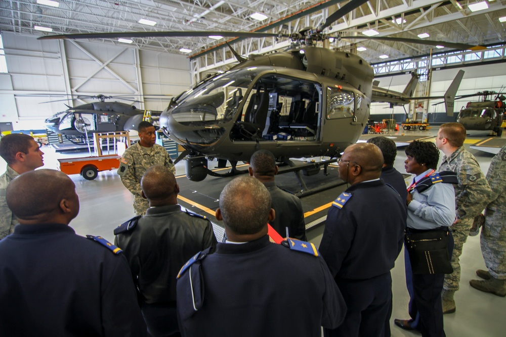 Republic of Angola officers visit Army Aviation Support Facility